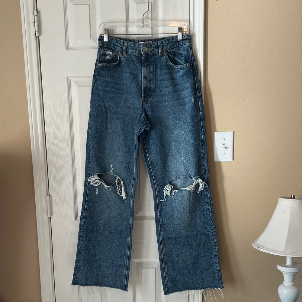 Zara Ripped Denim Jeans